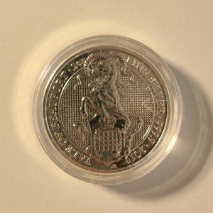 The Queen's Beasts 2019 Yale of Beaufort 2 oz Silver Bullion Coin – in capsule